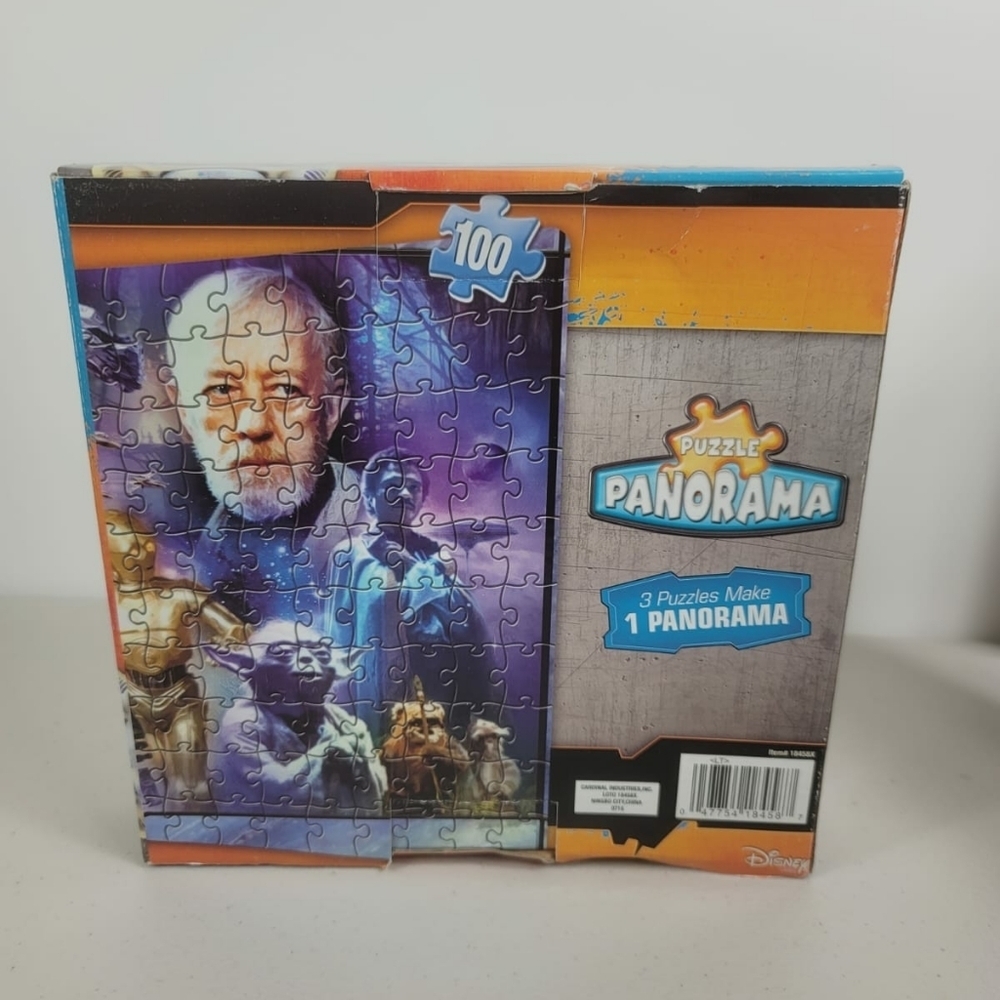 Star Wars 3 Puzzles make 1 Panorama Hans Solo Chewbacca Yoda Luke - Picture 3 of 8